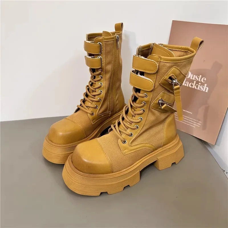 Women Ankle Boots Leather Lace Up Zipper Shoes Platform Snow Female Black Sneakers Fashion Shoes Chimney Boots Motorcycle Boots
Women Ankle Boots Leather Lace Up Zipper Shoes Platform Snow Female Black Sneakers Fashion Shoes Chimney Boots Motorcycle Boots