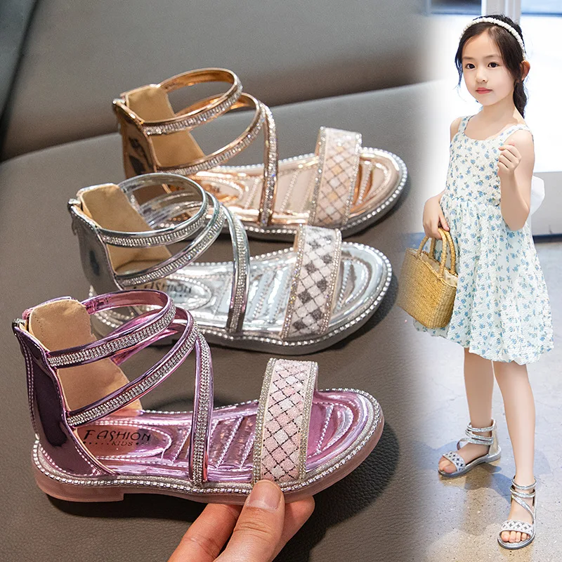 Girls Sandals Open Toe Summer 2023 Children's Roman Shoes New Korean Version Baby Princess Shoes Kids Fashion Rhinestone Chic PU
Girls Sandals Open Toe Summer 2023 Children's Roman Shoes New Korean Version Baby Princess Shoes Kids Fashion Rhinestone Chic PU