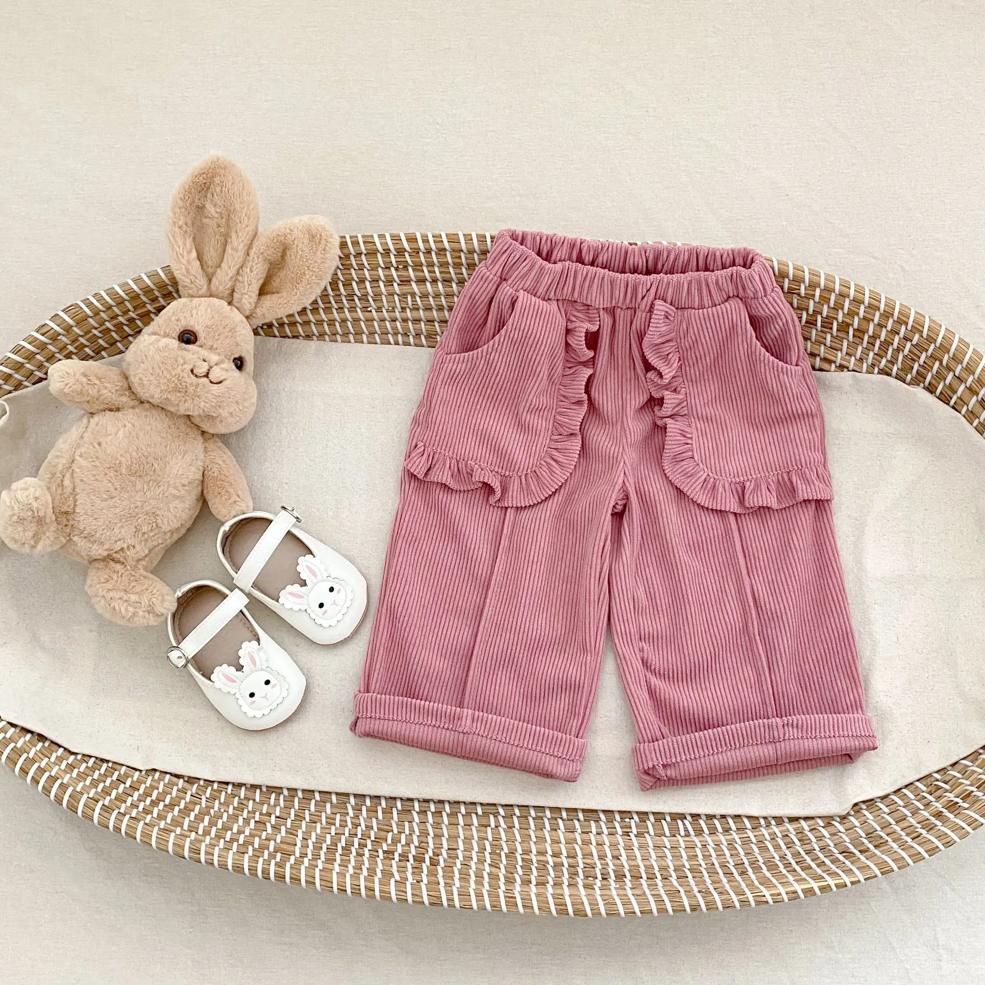 2025 Autumn New Baby Girl Corduroy Pants Children Loose Trousers Infant Girls Sweat Pants Kids Toddler Casual Pants 12 S564837059d48439d9046d79c586f6ac1T