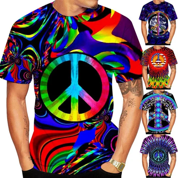 2023 The Newest With Men's Fashion Peace Flag 3d Print T-shirt Short-sleeved Round Neck Fashion Casual Top T-shirts
2023 The Newest With Men's Fashion Peace Flag 3d Print T-shirt Short-sleeved Round Neck Fashion Casual Top T-shirts