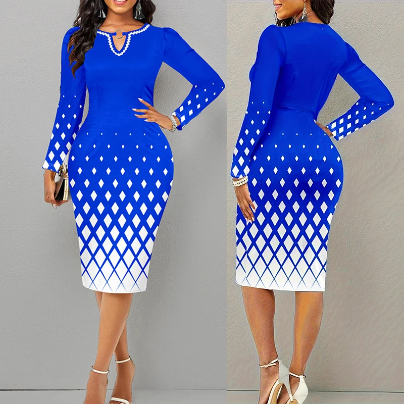 Office Lady Dress Long Sleeved Slim Spring Dress Elegant Outfit Blue Robe Vintage Gown Fashion Streetwear Female Clothing
Office Lady Dress Long Sleeved Slim Spring Dress Elegant Outfit Blue Robe Vintage Gown Fashion Streetwear Female Clothing