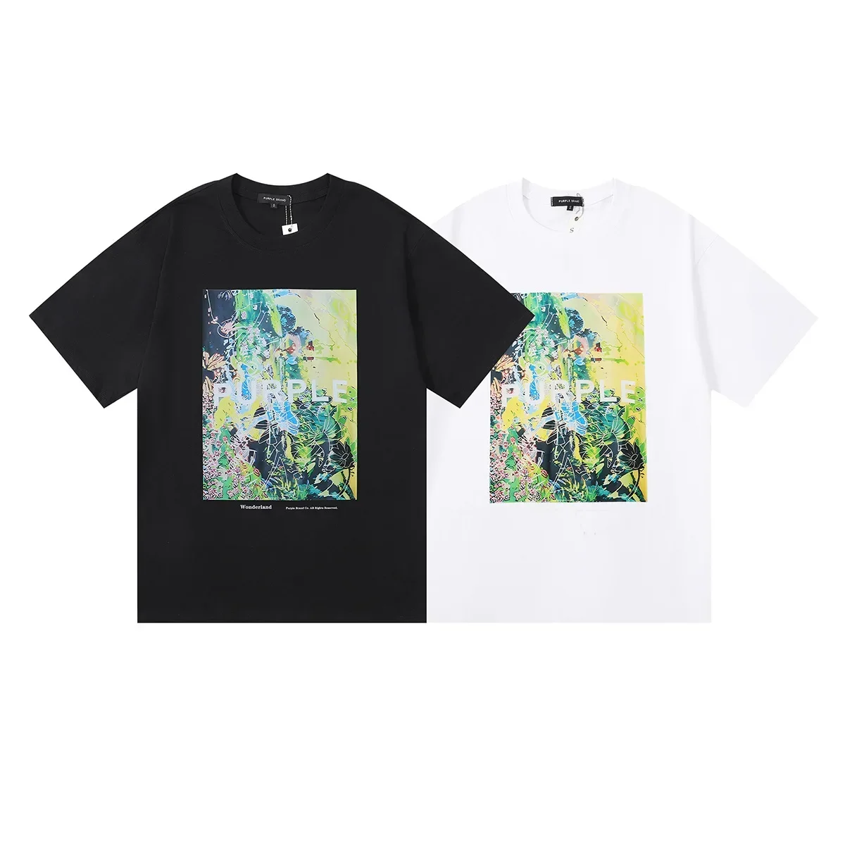 Summer New Purple Brand Tide Brand Green Vegetation Printed Casual Micro-elastic T-shirts for Men and Women
Summer New Purple Brand Tide Brand Green Vegetation Printed Casual Micro-elastic T-shirts for Men and Women
