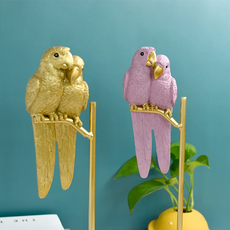 Modern Minimalist Couples Parrots Home Decor Living Room TV Cabinet Office Desk Accessories Creative Decor Indoor Animal Crafts
Modern Minimalist Couples Parrots Home Decor Living Room TV Cabinet Office Desk Accessories Creative Decor Indoor Animal Crafts