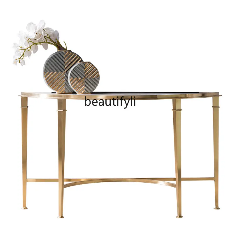 Marble Porch Table Semicircle Affordable Luxury Style Wall Lobby Console Tables Corridor Arc Table
Marble Porch Table Semicircle Affordable Luxury Style Wall Lobby Console Tables Corridor Arc Table