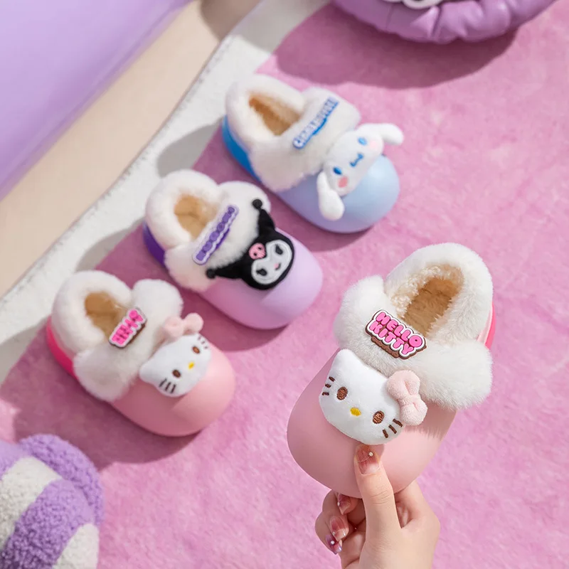 Kawaii Sanrio Kids Plush Slippers My Melody Kuromi Cinnamoroll Waterproof Anti-Slip Cartoon Cotton Shoes Winter Gifts for Girls
Kawaii Sanrio Kids Plush Slippers My Melody Kuromi Cinnamoroll Waterproof Anti-Slip Cartoon Cotton Shoes Winter Gifts for Girls