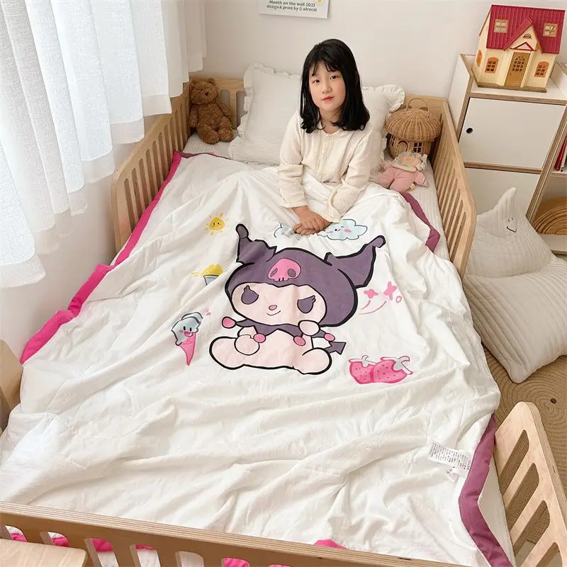 Sanrio Kuromi Bed Quilt Kawaii Anime My Melody Cool Children Cute Cartoon Pompompurin Cinnamoroll Soft Blanket Gifts for Kids
Sanrio Kuromi Bed Quilt Kawaii Anime My Melody Cool Children Cute Cartoon Pompompurin Cinnamoroll Soft Blanket Gifts for Kids