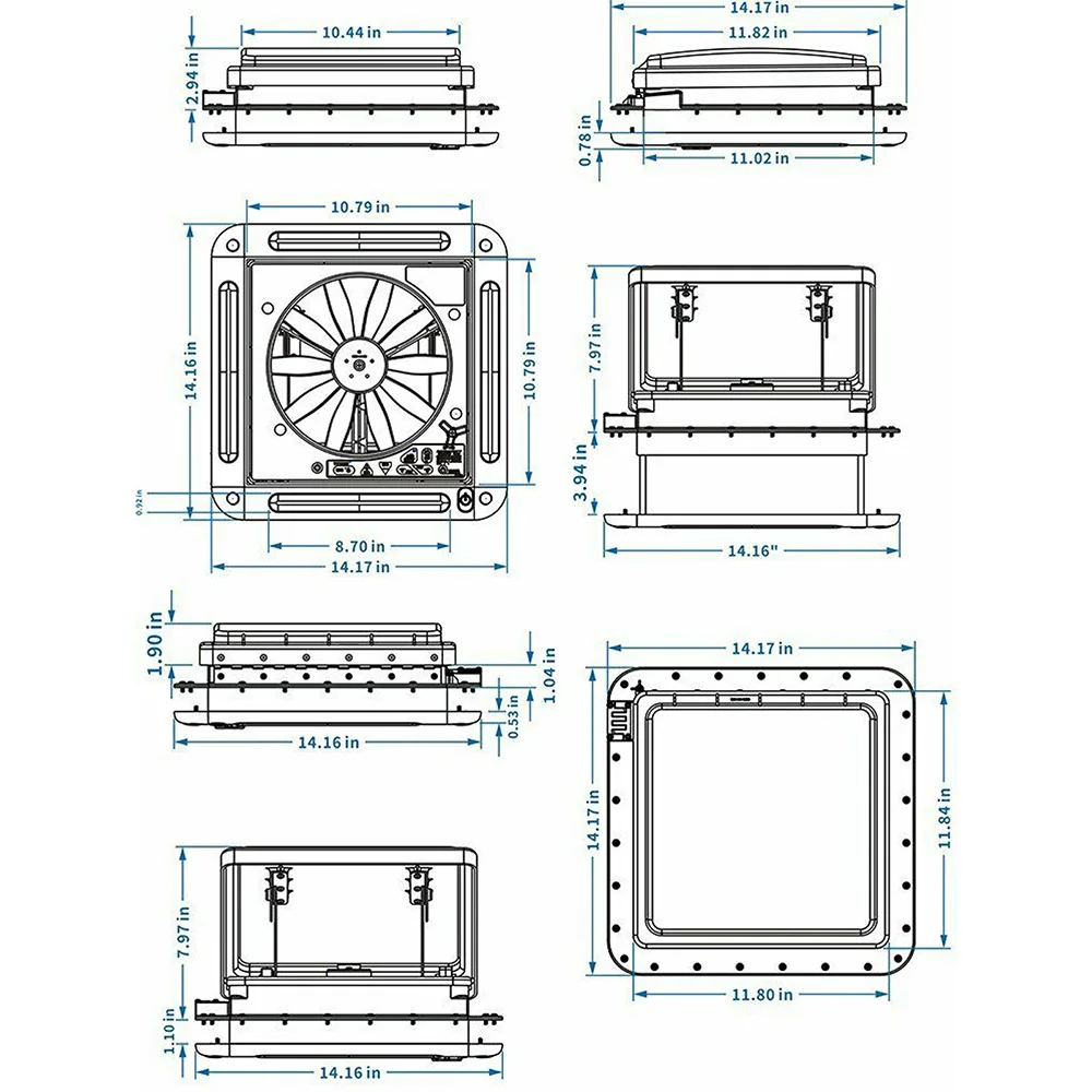 Camper Skylight Camper Accessories Camper Van Motorhomes Vents Exhaust Window Ventilation Heat Dissipation 11*11Inch Camper Skylight Camper Accessories Camper Van Motorhomes Vents Exhaust Window Ventilation Heat Dissipation 11*11Inch