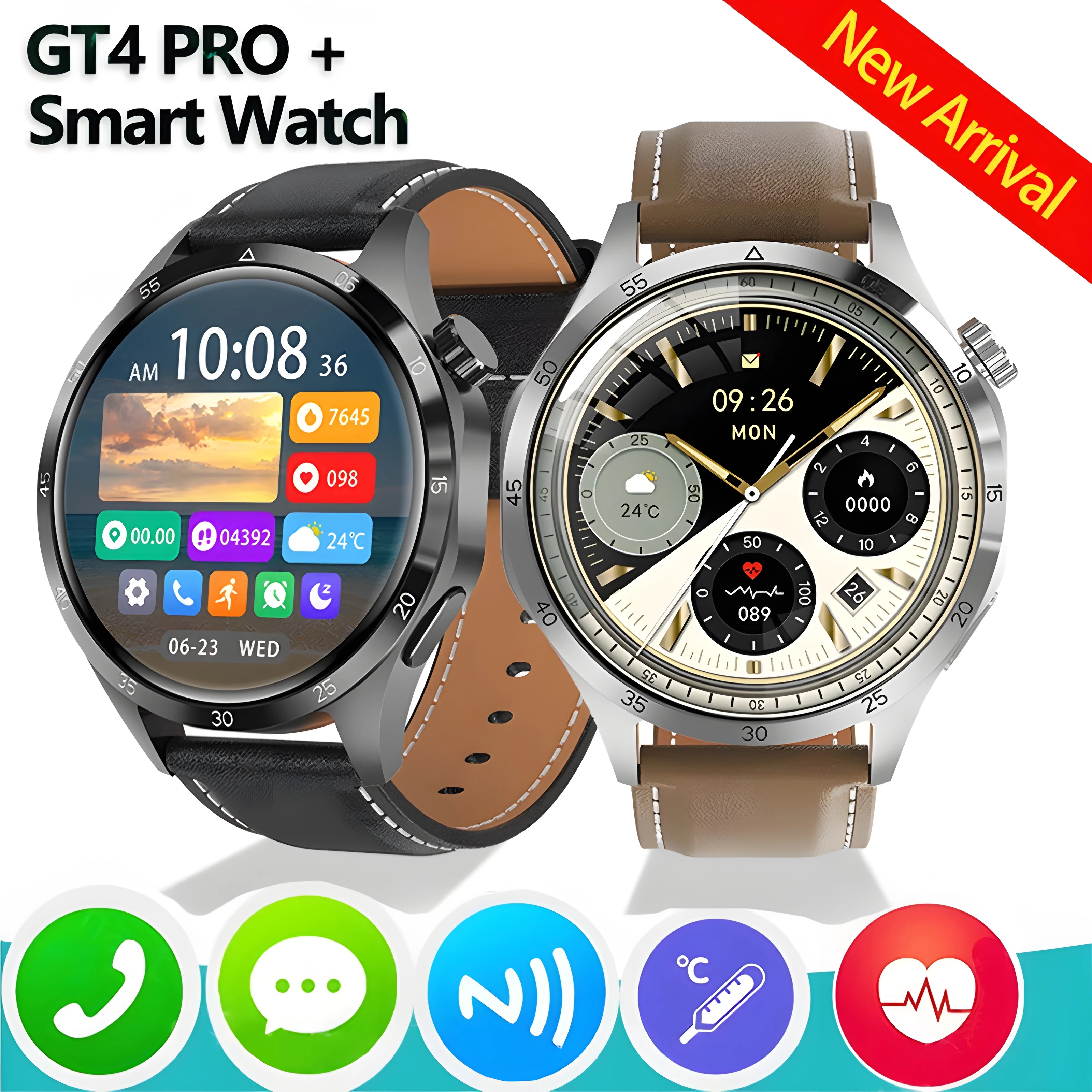 For Huawei Xiaomi GT4 Pro Smart Watch Men Women AMOLED HD Screen Heart Rate Bluetooth Call IP68 Waterproof NFC SmartWatchs 2024
For Huawei Xiaomi GT4 Pro Smart Watch Men Women AMOLED HD Screen Heart Rate Bluetooth Call IP68 Waterproof NFC SmartWatchs 2024
