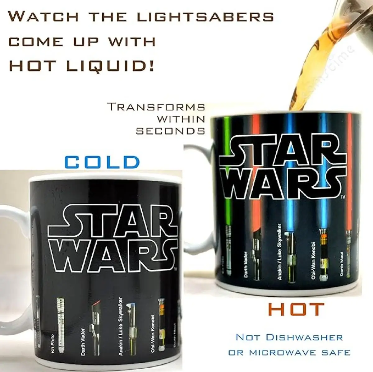 

Customizing Picture Star-t-wars Mug Lightsaber Thermal Reaction Coffee Mugs Color Change Tea Cup Milk Cups Interesting Gifts