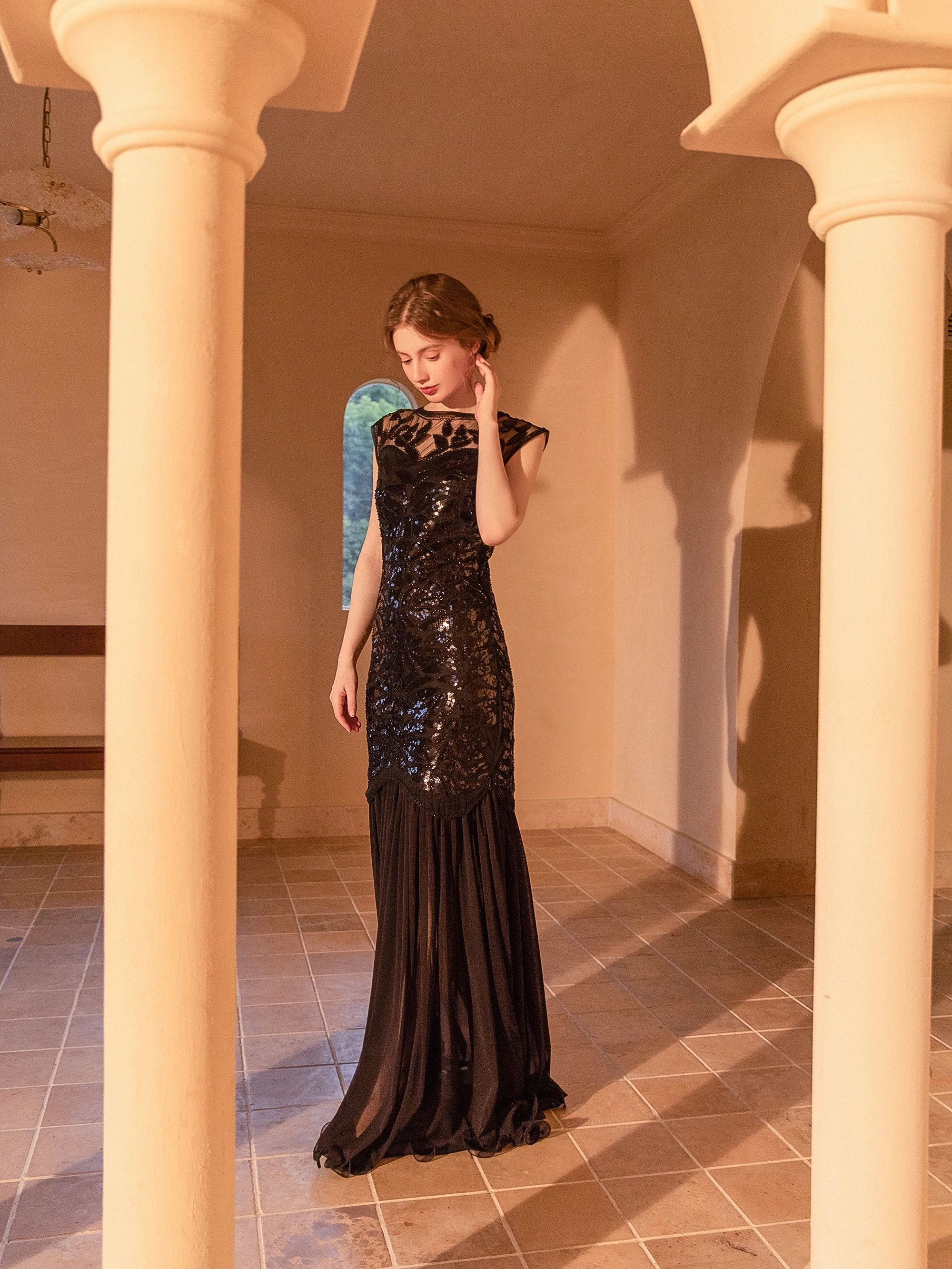 Women Elegant Sexy Body Mermaid Dress Sleeveless Sweep Round Neck Backless Glitter Floor Length Vintage Evening Gowns Party Dres
Women Elegant Sexy Body Mermaid Dress Sleeveless Sweep Round Neck Backless Glitter Floor Length Vintage Evening Gowns Party Dres