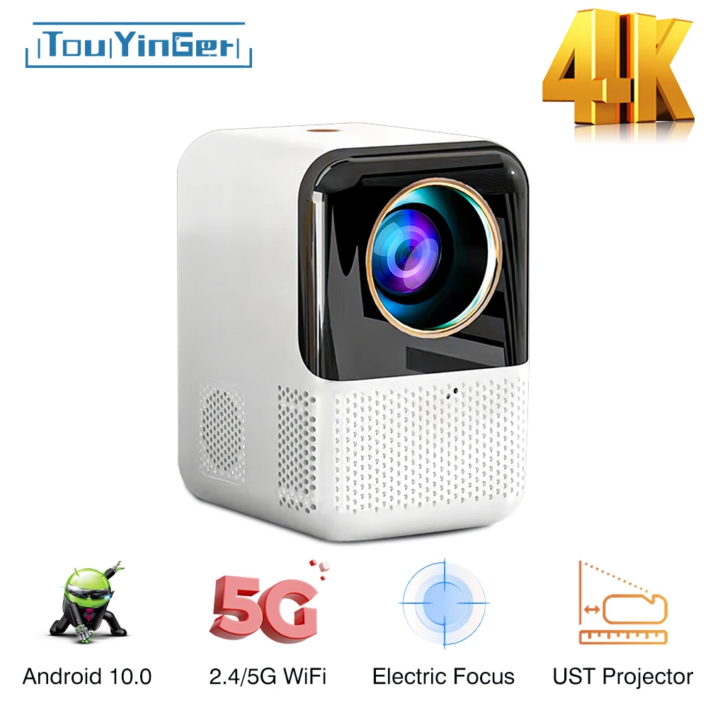 

Touyinger ET31 Pro Android Beam Projector Portable projectors for Movies Mini Short Focus Home Theater Led 4K Beamer