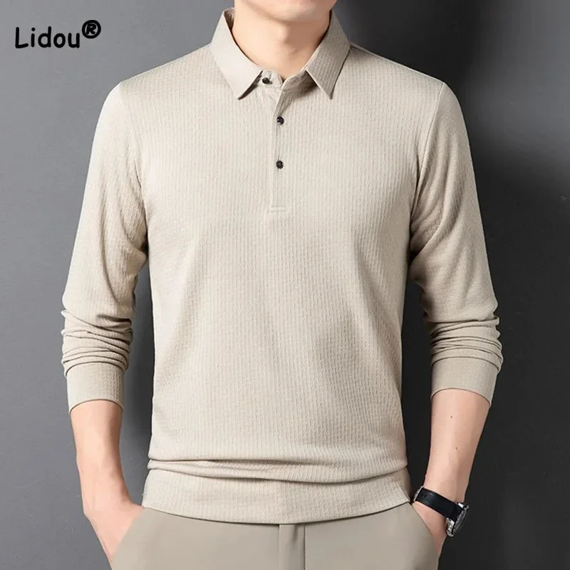 Simplicity Business Men's Solid Color Polo Shirt Casual Fashion Button Patchwork Long Sleeve Shirts Spring Autumn Male Clothes
Simplicity Business Men's Solid Color Polo Shirt Casual Fashion Button Patchwork Long Sleeve Shirts Spring Autumn Male Clothes