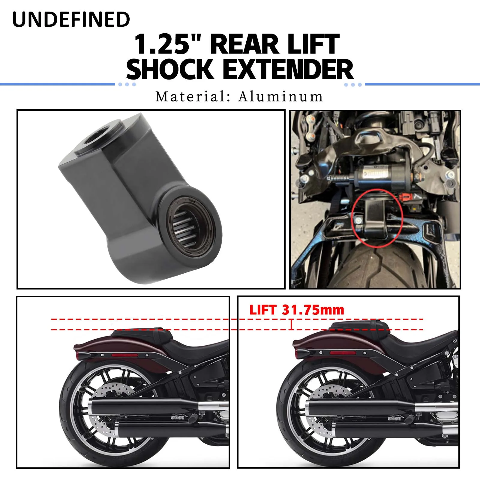 For Harley Low Rider Fat Bob FXFB Breakout FXBRS FXDR FXDRS 2018-2023 1-1/4" Rear Lift Shock Mount Extension Extender Aluminum
For Harley Low Rider Fat Bob FXFB Breakout FXBRS FXDR FXDRS 2018-2023 1-1/4" Rear Lift Shock Mount Extension Extender Aluminum
