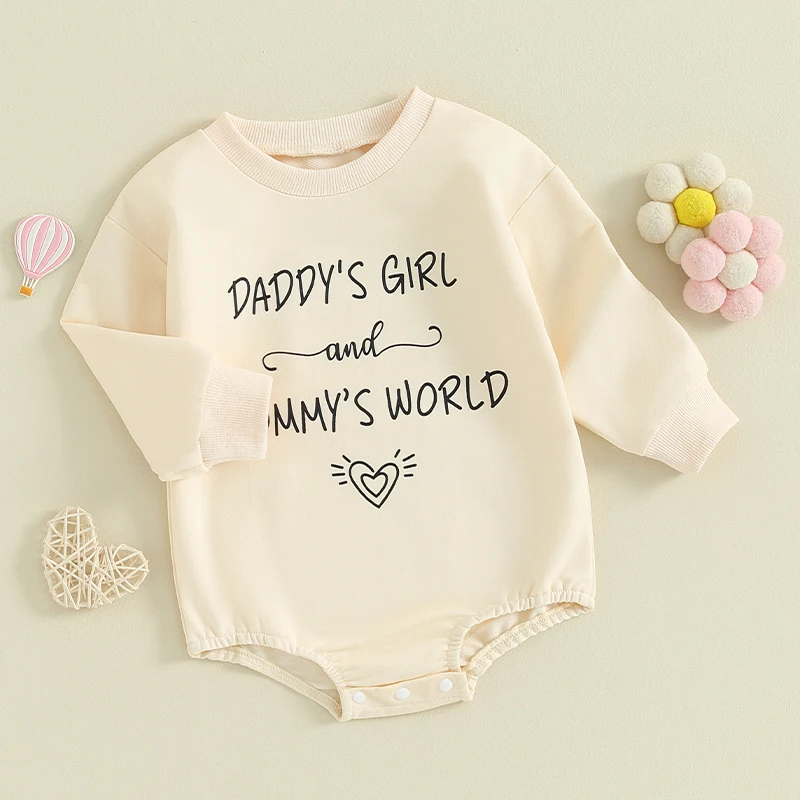 Newborn Baby Girl Romper Daddys Girl Clothes Long Sleeve Round Neck Romper Toddler Girl Outfit
Newborn Baby Girl Romper Daddys Girl Clothes Long Sleeve Round Neck Romper Toddler Girl Outfit