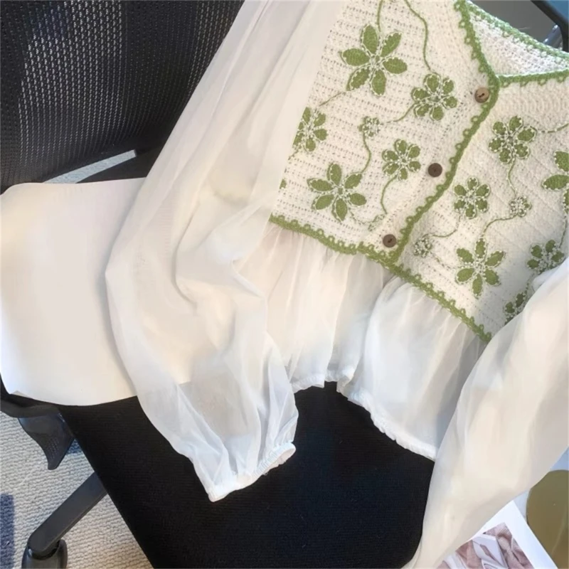 

Women Vintage Hollow Out Crochet Crop Top Long Sleeve Cardigan Peplum Tops