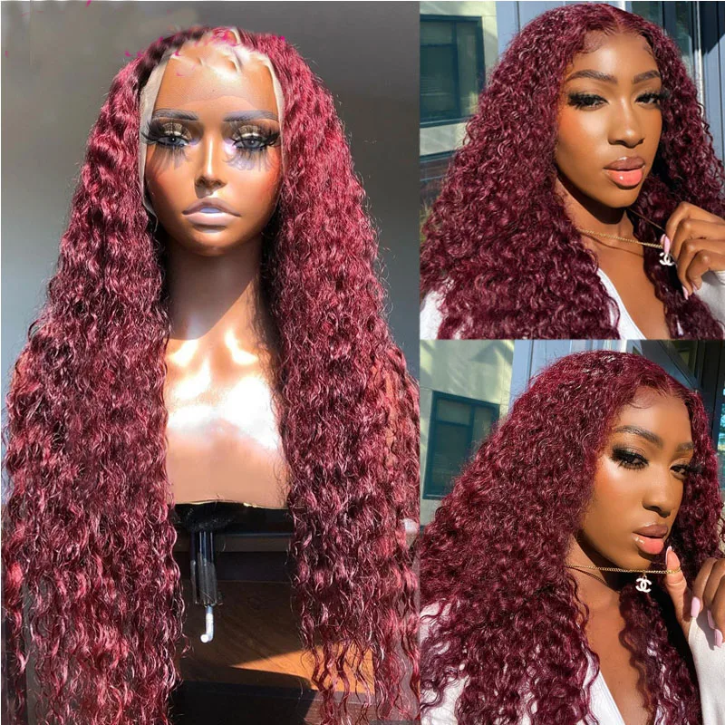 180%Density 26Inch Long Burgundy 99j Kinky Curly Natural Hairline Lace Front Wig For Black Women Babyhair Glueless Preplucked
180%Density 26Inch Long Burgundy 99j Kinky Curly Natural Hairline Lace Front Wig For Black Women Babyhair Glueless Preplucked