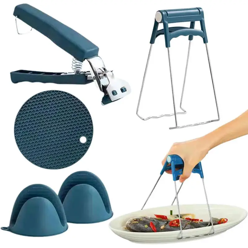 Kitchen Anti Scalding Set Heavy-duty Hot Plate Gripper Anti-scalding Clip Heat Resistant Silicone Protective Gloves
Kitchen Anti Scalding Set Heavy-duty Hot Plate Gripper Anti-scalding Clip Heat Resistant Silicone Protective Gloves