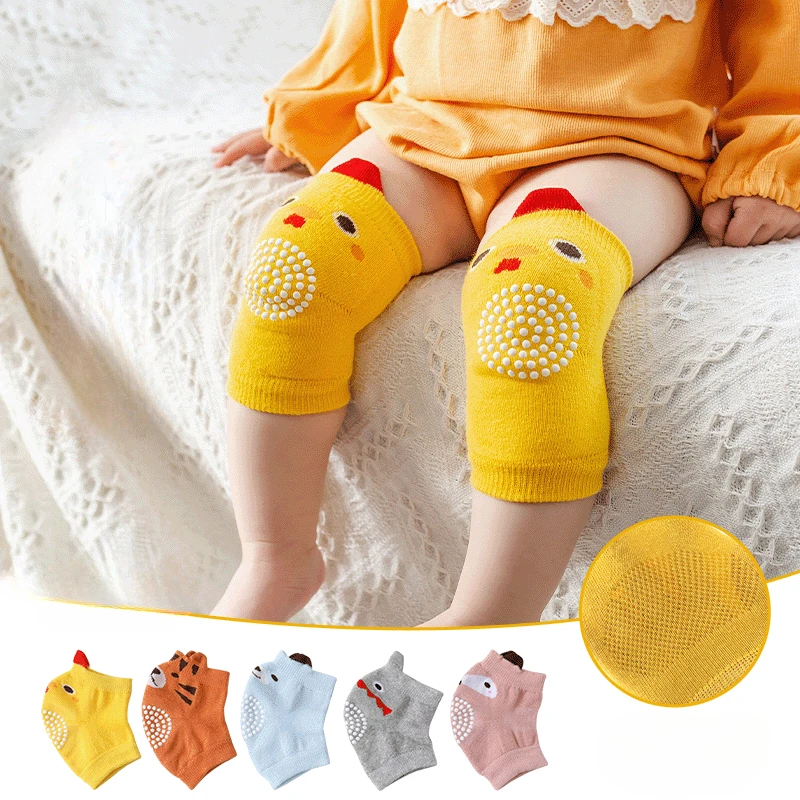 

0-3 Years Cotton Baby Knee Pad Girls Boys Anti-slip Knee Pads Newborn Protector Crawling Elbow Cushion Kid Leging Kneecaps