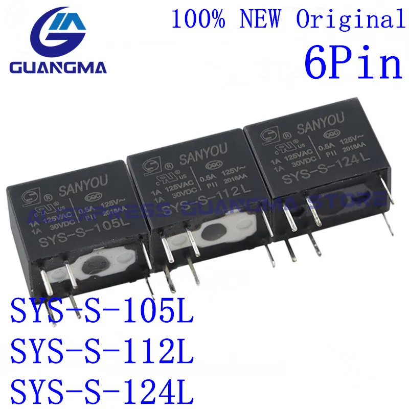 

10PCS 100% NEW Original relay SYS-S-105L SYS-S-112L SYS-S-124L 6Pin 1A Replaceable G5V-1-5VDC 12VDC 24VDC HFD23-012-1ZS