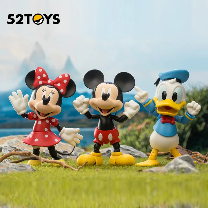 

Disney Mickey And Friends Original Joint Action Figure 3.75inch Doll Mickey Mouse Donald Duck Anime Figure Gift Set Toy