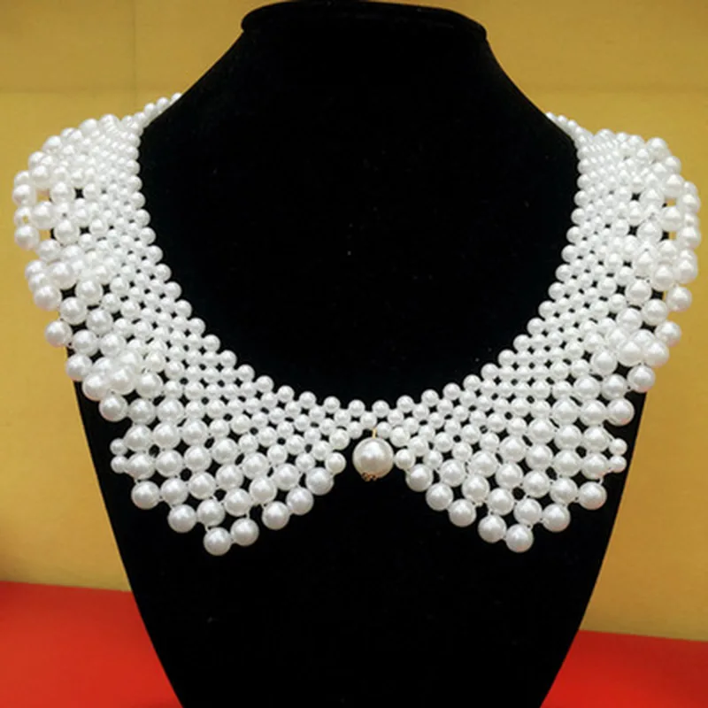 Pearl Fake Collar Stand Beads Detachable Women for Party Bride Dress Decorate False Collar
Pearl Fake Collar Stand Beads Detachable Women for Party Bride Dress Decorate False Collar