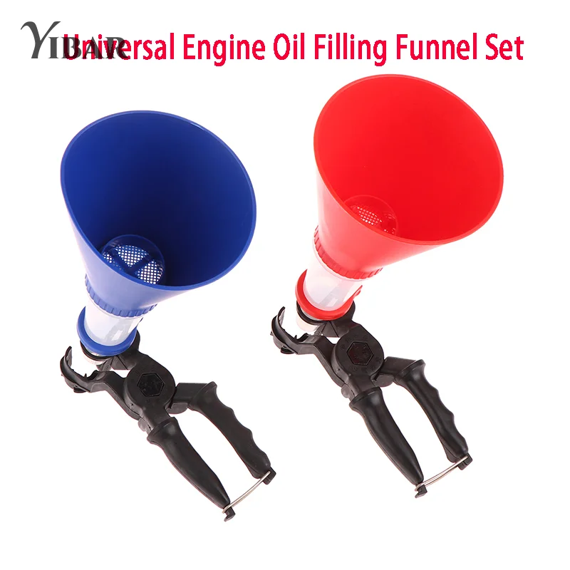 

Universal Engine Oil Filling Funnel Set Plastic Adjustable Gasoline Adapters Change Equipment Car Refueling Accessories Tool Kit