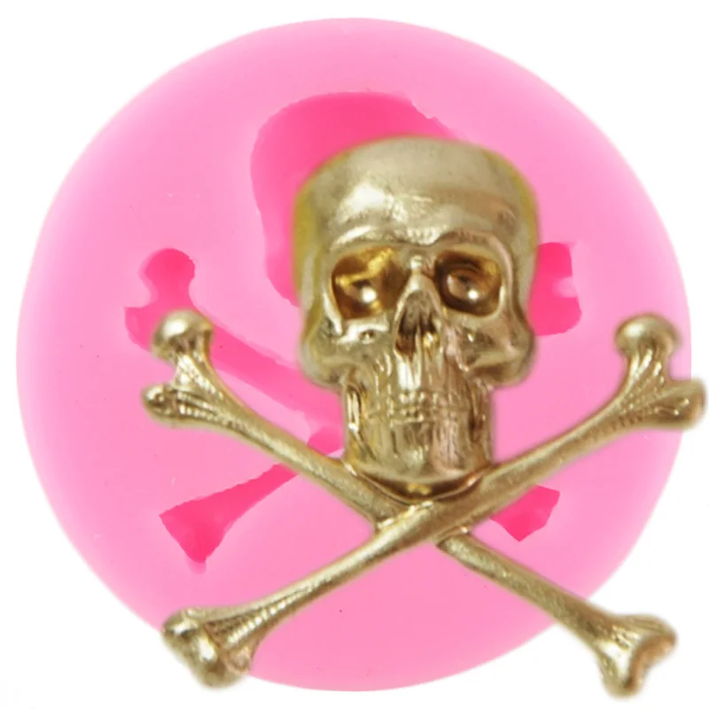 

Halloween Skull Silicone Mold Cupcake Topper Fondant Cake Decorating Tools DIY Party Candy Resin Clay Mould Chocolate Moulds