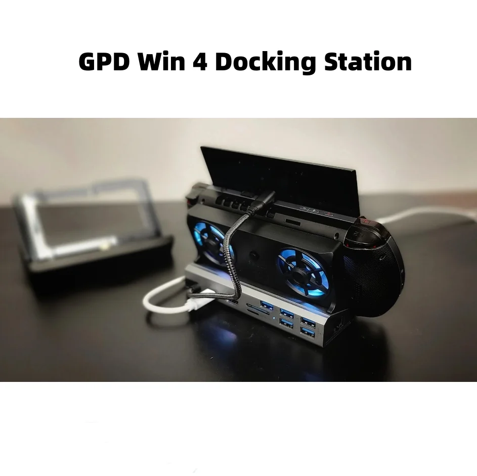 

GPD WIN 4 Dock,13-in-1 Docking Station for GPD WIN 4, Dual Cooling Fan 5 USB Ports and 4K@60Hz, 100W Charging Port for GPD WIN 4