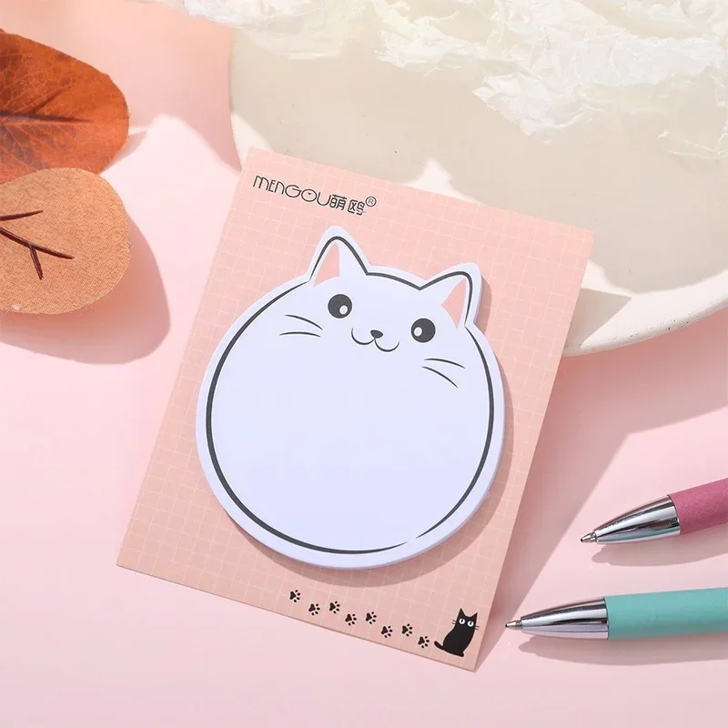 

30 листов Kawaii Chubby Cat N Times, липкий журнал, планировщик, милая липкая искусственная кожа, канцелярские принадлежности