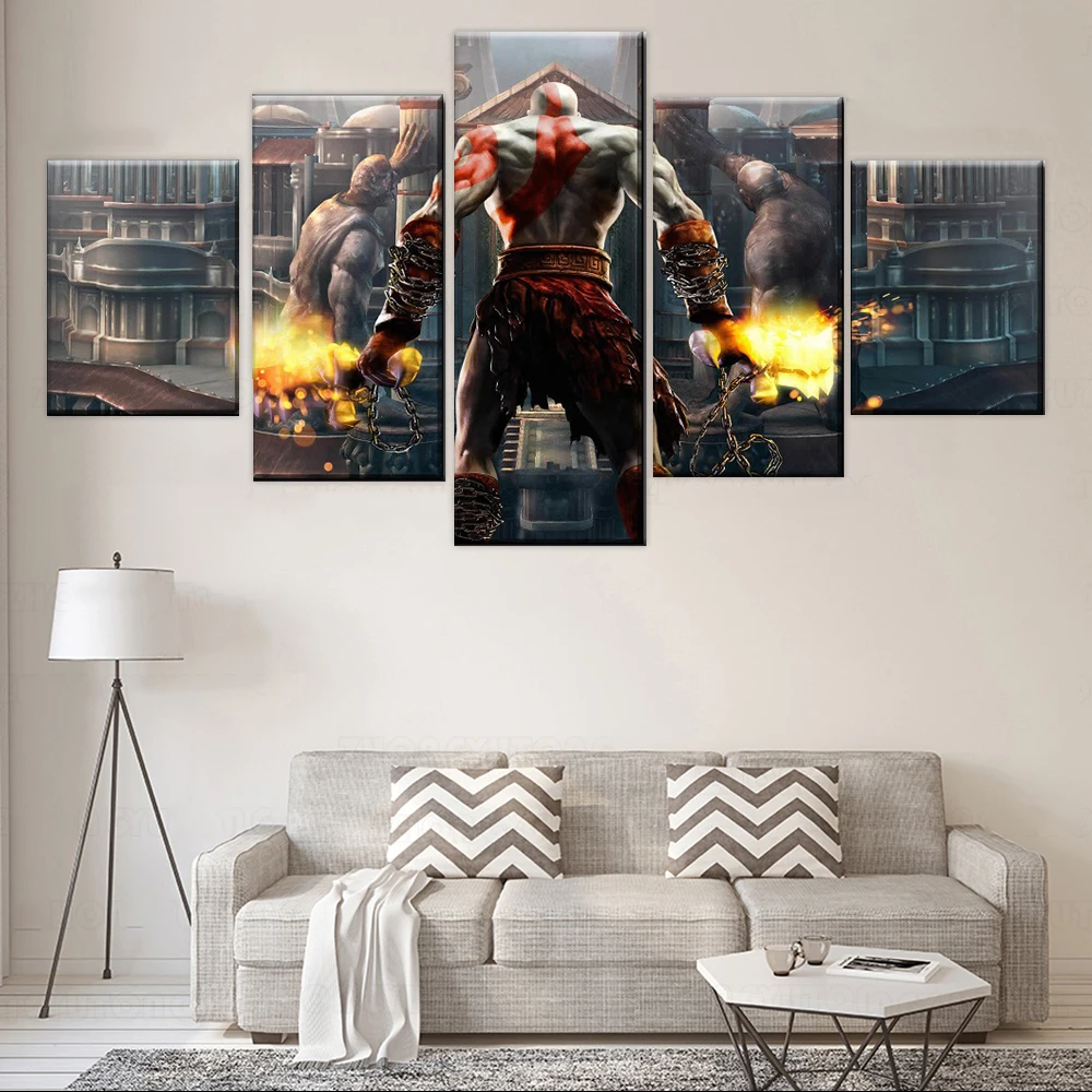 Unframed 5Pcs Game God of War Kratos Back Shadow Cuadros Canvas HD Posters Wall Art Picture Paintings for Living Room Home Decor
Unframed 5Pcs Game God of War Kratos Back Shadow Cuadros Canvas HD Posters Wall Art Picture Paintings for Living Room Home Decor