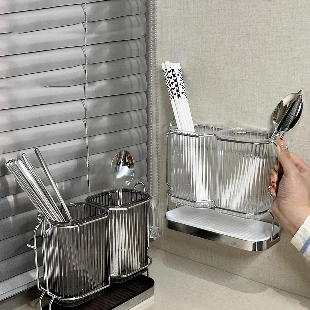 Cutlery Holder Wall Mounted Anti-mold Kitchen Countertop Utensils Draining Spoon Fork Chopstick Organizer Kitchen Supplies
Cutlery Holder Wall Mounted Anti-mold Kitchen Countertop Utensils Draining Spoon Fork Chopstick Organizer Kitchen Supplies