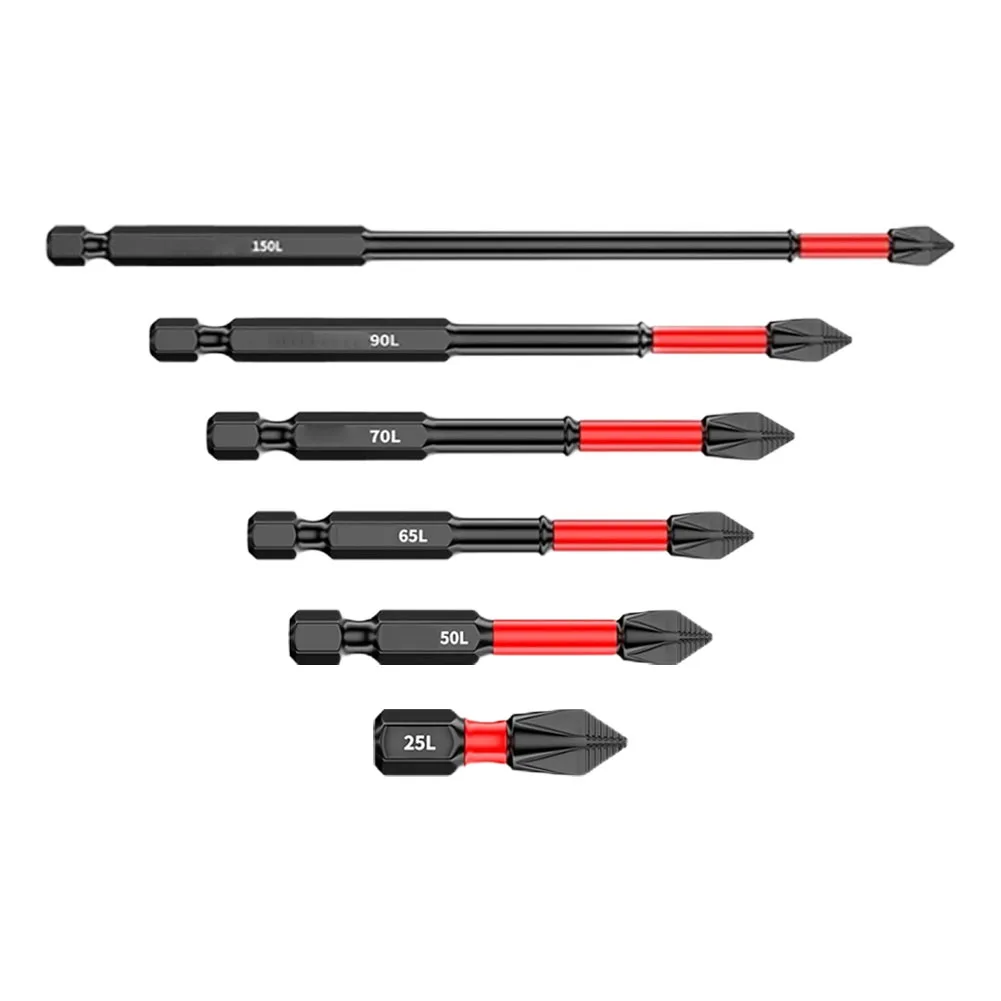 2/6PCS Magnetic Batch Head PH2 Cross Screwdriver Set Impact Drill Bit Screw Alloy Steel Non-slip Cross Screwdriver 25-150mm Tool
2/6PCS Magnetic Batch Head PH2 Cross Screwdriver Set Impact Drill Bit Screw Alloy Steel Non-slip Cross Screwdriver 25-150mm Tool