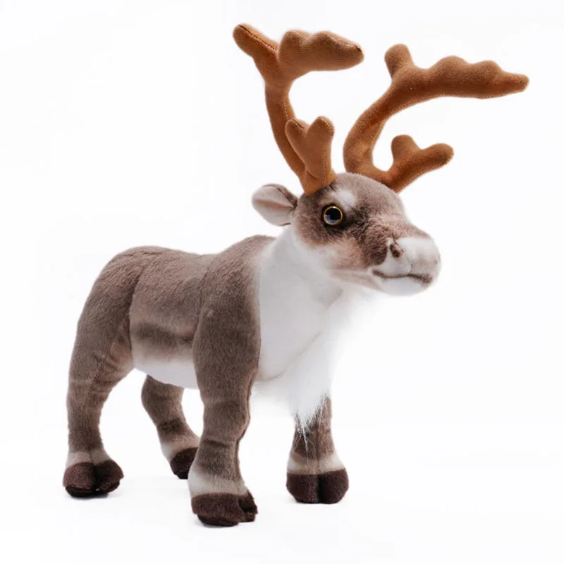 

Cute Simulation Reindeer Plush Toy Elk Deer Doll Standing Pose Ornament Christmas Decorations Kids Girlfriend Gift