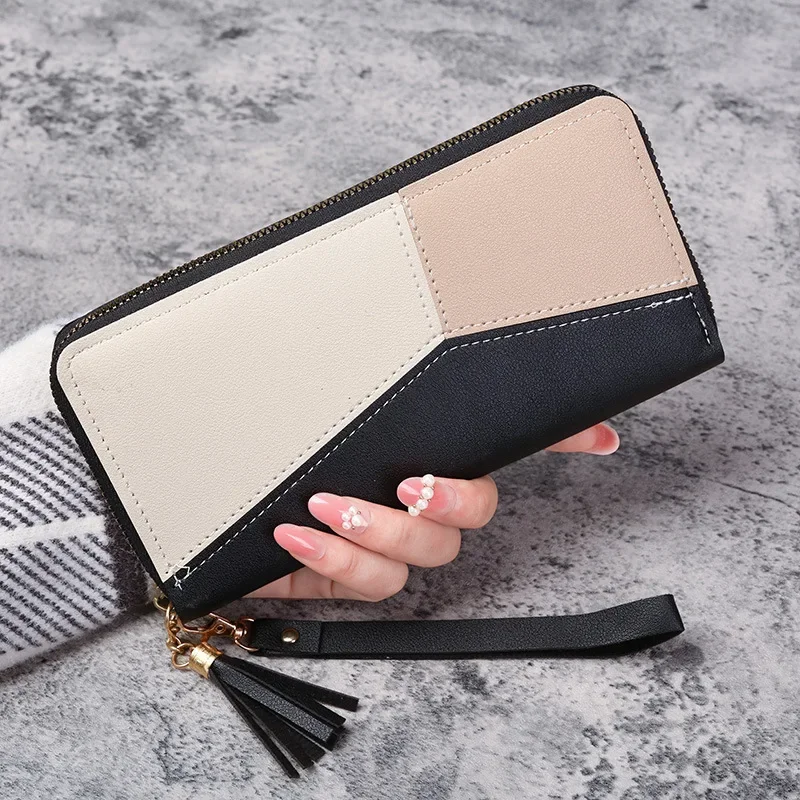 New Fashion Retro Solid Color All Simple Women's Long Zipper Large Capacity Mobile Phone Bag Spliced Hand Bag
New Fashion Retro Solid Color All Simple Women's Long Zipper Large Capacity Mobile Phone Bag Spliced Hand Bag