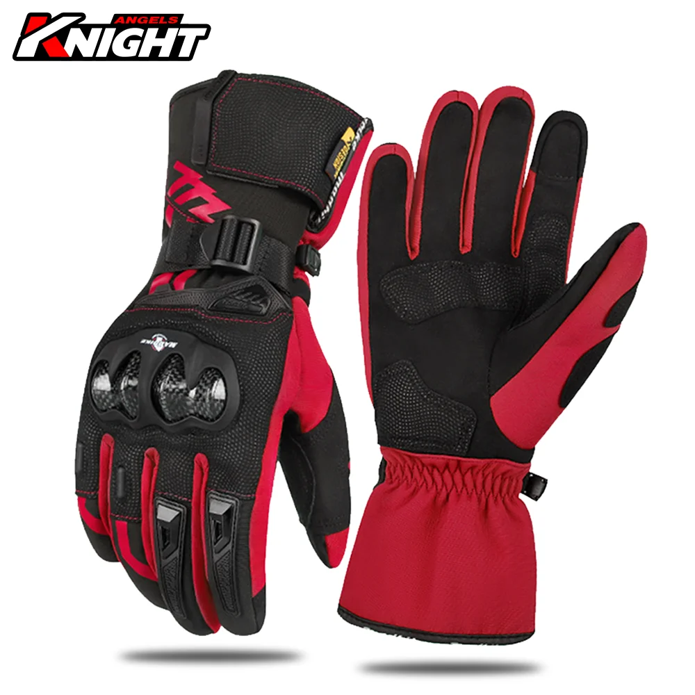

Winter Motorcycle Gloves Thickening Waterproof Touch Screen Full Finger Gloves Protective Carbon Fibre Non-slip Riding Gloves