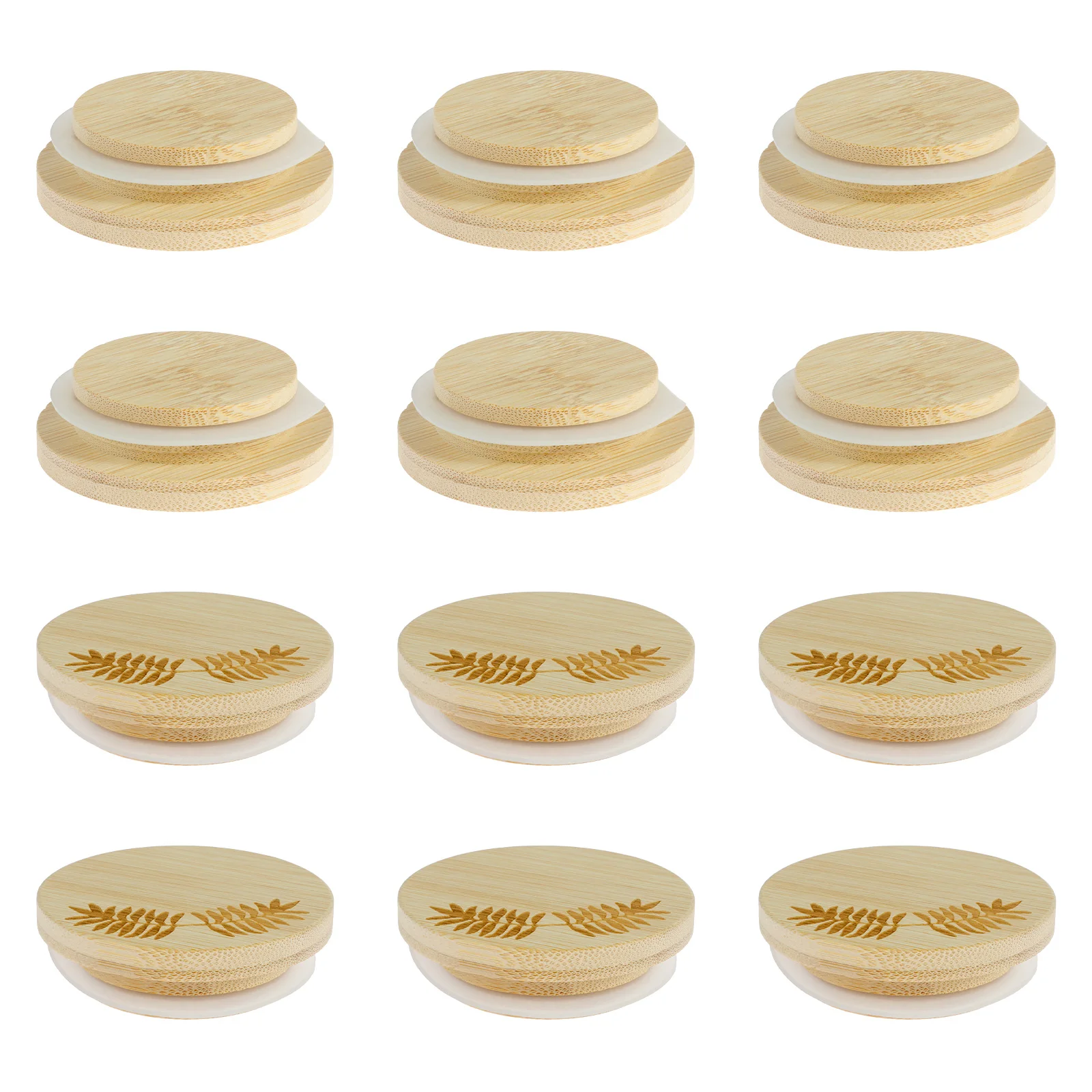 12Pcs Bamboo Lids Reusable Bamboo Mason Jar Lid with Silicone Sealing Rings Leak-Proof Wide Mouth Lid Airtight Storage Can Lids
12Pcs Bamboo Lids Reusable Bamboo Mason Jar Lid with Silicone Sealing Rings Leak-Proof Wide Mouth Lid Airtight Storage Can Lids