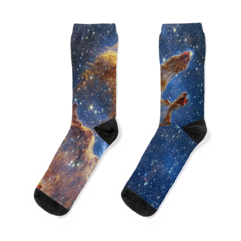 

Pillars of Creation JWST Webb Image Stars Galaxy Nebulae Gorgeous Socks hockey essential Women Socks Men's