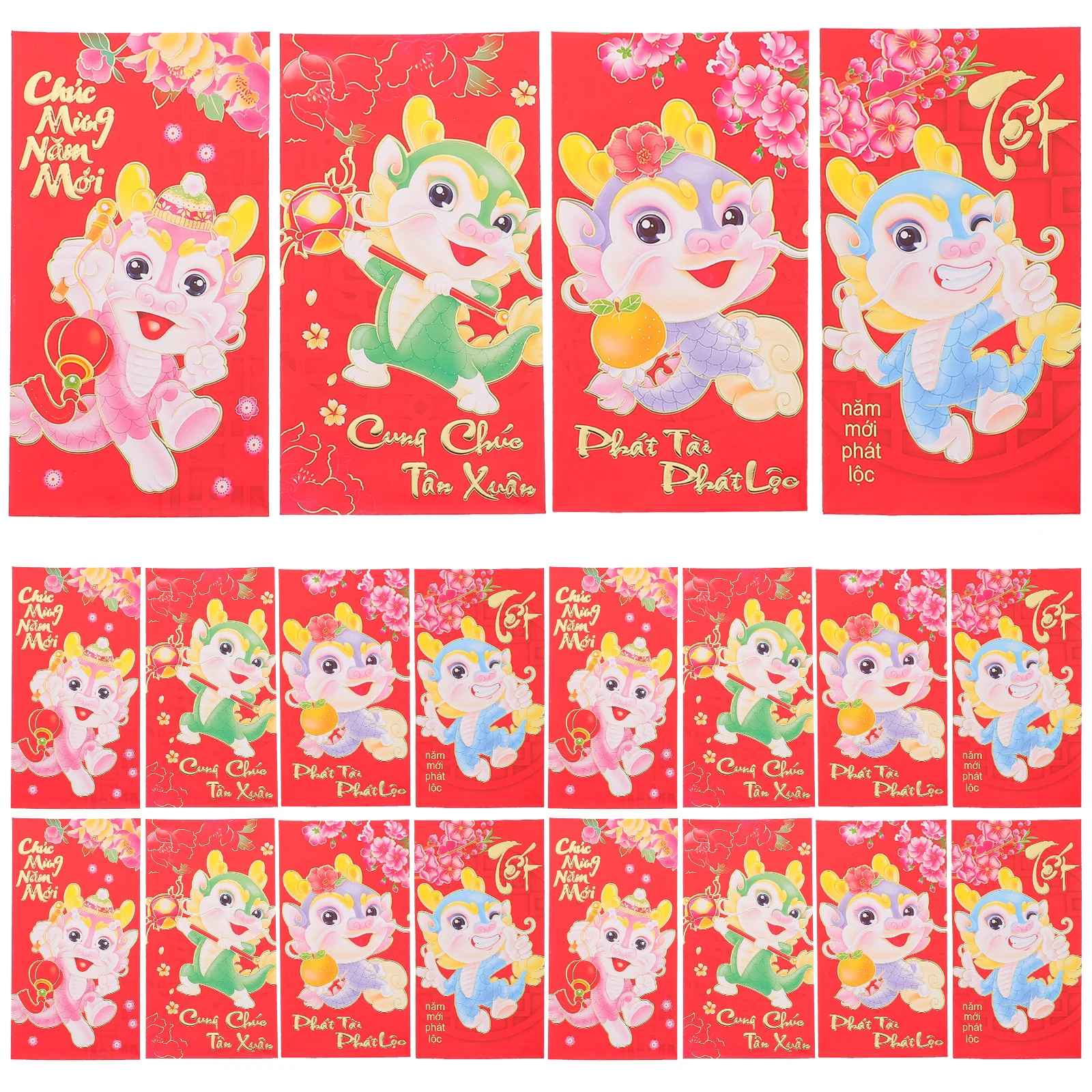 

Vietnamese New Year Red Envelopes Year The Dragon Hong Bao Red Envelopes 2024 Lucky Money Envelopes Red Packet Spring Festival