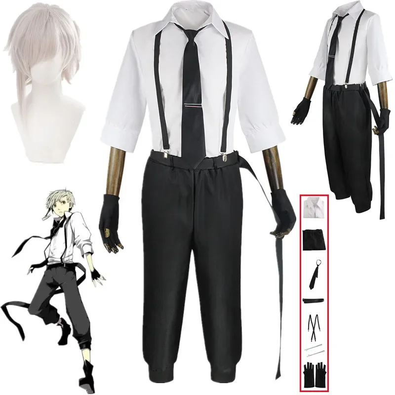 Anime Bungo Stray Dogs Atsushi Nakajima Cosplay Costumes Shirts Pants Set Uniform Halloween Christmas Party Clothes
Anime Bungo Stray Dogs Atsushi Nakajima Cosplay Costumes Shirts Pants Set Uniform Halloween Christmas Party Clothes