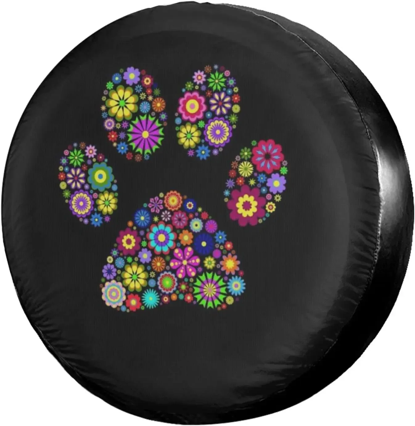 

Animal Paw Print Spare Tire Cover Dust-Proof Wheel Tire Cover Fit Trailer RV SUV and Many Vehicle Truck Camper Travel Trailer