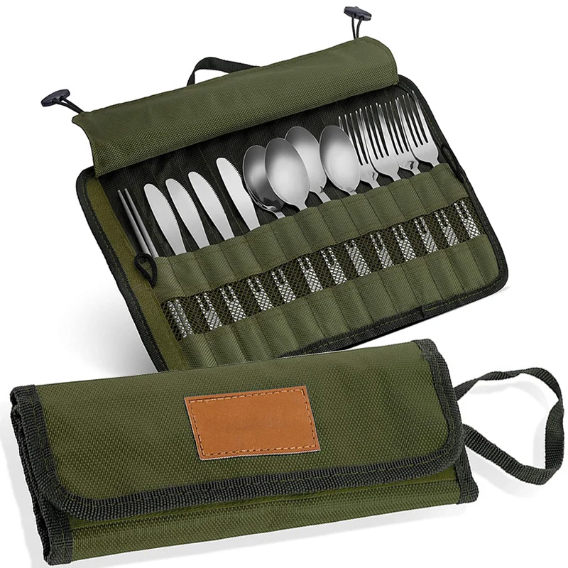 Tableware Storage Bag with 13 Pockets for Knives Spoon Forks Case Utensil Canvas Organizer for Outdoor Camping Picnic BBQ
Tableware Storage Bag with 13 Pockets for Knives Spoon Forks Case Utensil Canvas Organizer for Outdoor Camping Picnic BBQ