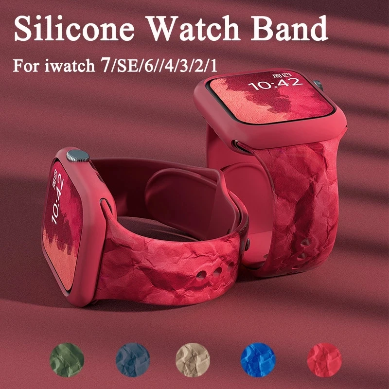 Apple Watch Newest Silicone Band+Case 41mm/45mm 38/40mm 42/44mm for iWatch Series 7 / 6 / SE / 5 / 4 / 3 / 2 / 1 Pleated Strap
Apple Watch Newest Silicone Band+Case 41mm/45mm 38/40mm 42/44mm for iWatch Series 7 / 6 / SE / 5 / 4 / 3 / 2 / 1 Pleated Strap
