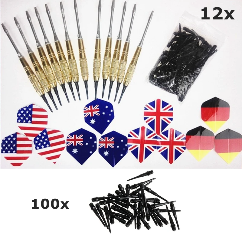 12Pcs Soft Tip Darts and 112 Tips Professional Electronic Dartboard Needle Replacement For Electronic Dart With Brass Dart Shaft
12Pcs Soft Tip Darts and 112 Tips Professional Electronic Dartboard Needle Replacement For Electronic Dart With Brass Dart Shaft