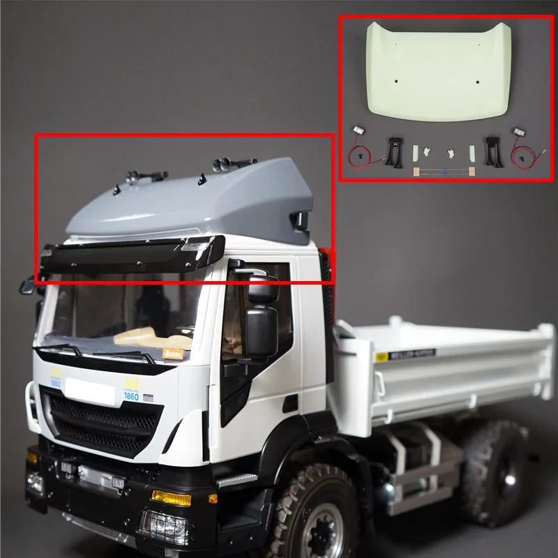 High Roof Spoiler Kit Roof Modification Suitable for 1/14 Tractor Head Mud Head Upgrade Accessories IVECO Iveco Body Shell Parts
High Roof Spoiler Kit Roof Modification Suitable for 1/14 Tractor Head Mud Head Upgrade Accessories IVECO Iveco Body Shell Parts