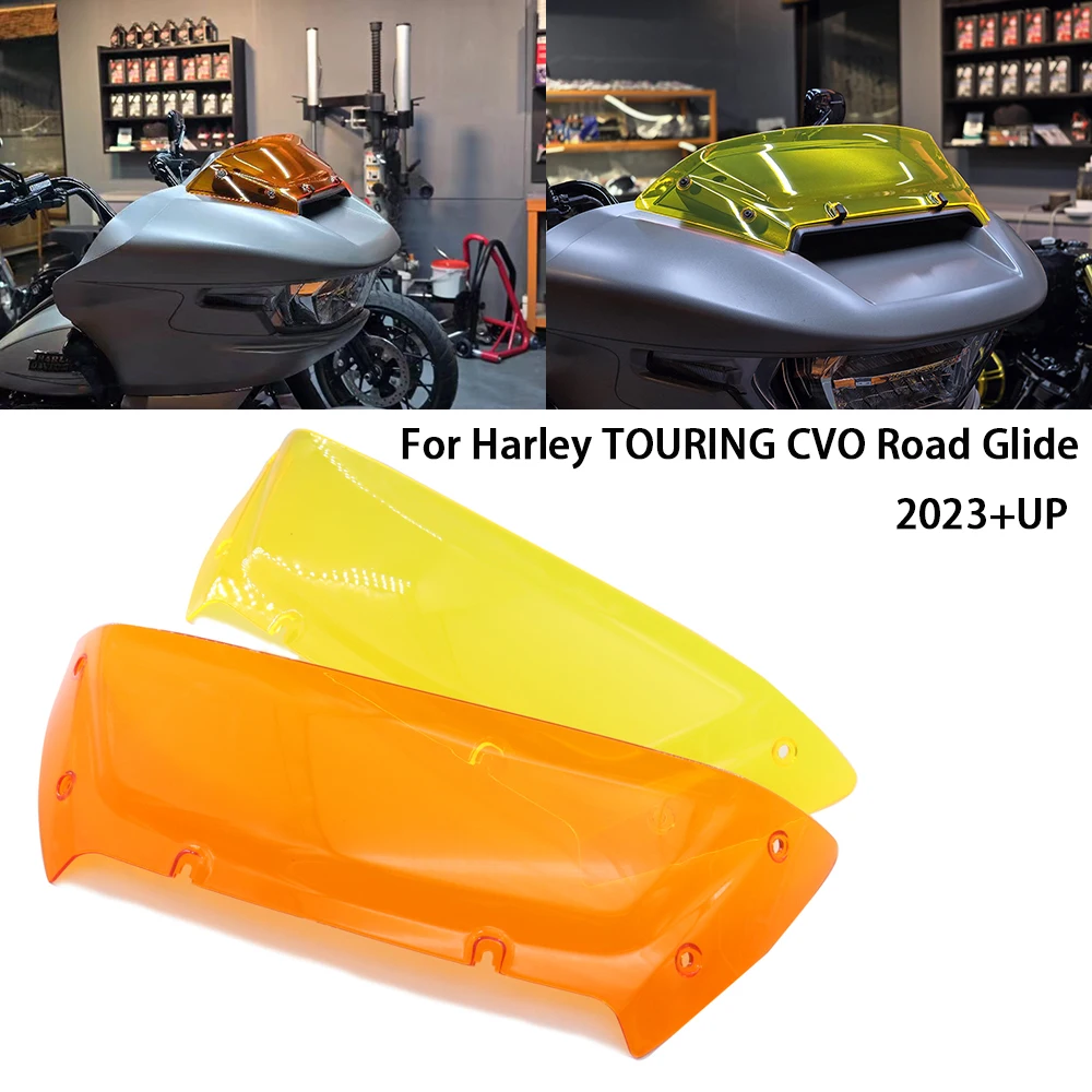 

NEW Motorcycle Accessories Front 4.5" Windshield Windscreen Fairing For Harley 2023 2024 TOURING CVO Road Glide FLTRXSE