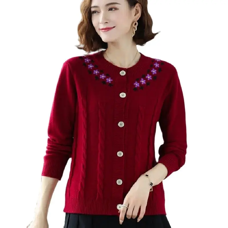 Fashion Embroidery Knitted Sweater Female Coat Cardigan Spring Autumn Jacket 2023 New Women Casual Knitwear Jacket Tops
Fashion Embroidery Knitted Sweater Female Coat Cardigan Spring Autumn Jacket 2023 New Women Casual Knitwear Jacket Tops