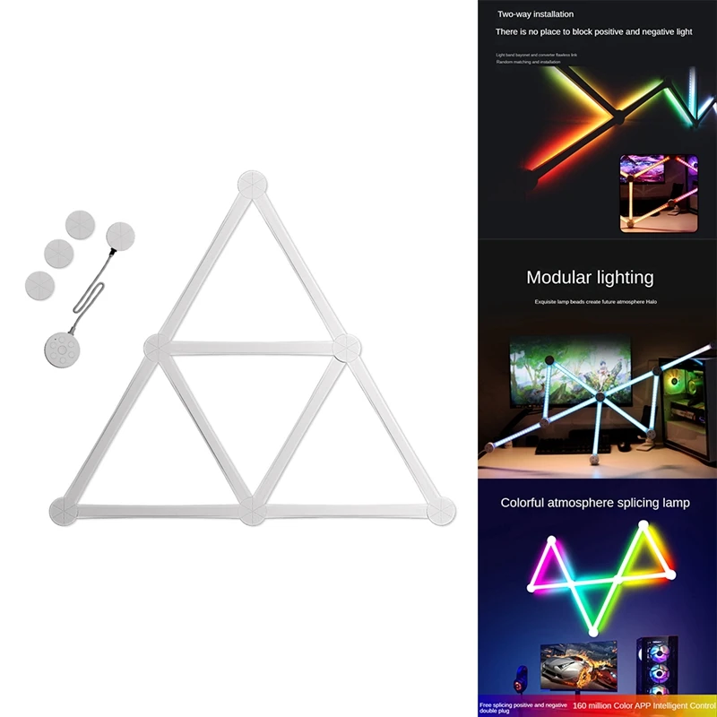 Bluetooth Wifi Smart APP Control LED Atmosphere Light RGB Sync Wall Lamp For Bedroom Decoration Strip Lights
Bluetooth Wifi Smart APP Control LED Atmosphere Light RGB Sync Wall Lamp For Bedroom Decoration Strip Lights