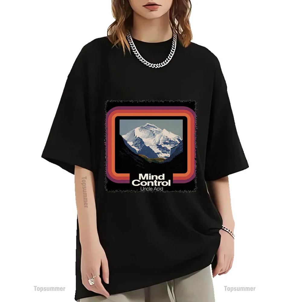 

Mind Control Album T Shirt Uncle Acid & The Deadbeats Tour T-Shirt Couples Punk Rock Graphic Print T Shirts Cotton Clothings