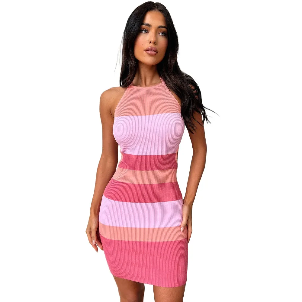 European-american Women's 2023 Autumn/winter New Fashion Sleeveless Lace Up Contrast Knitted Hip Wrap Dress
European-american Women's 2023 Autumn/winter New Fashion Sleeveless Lace Up Contrast Knitted Hip Wrap Dress