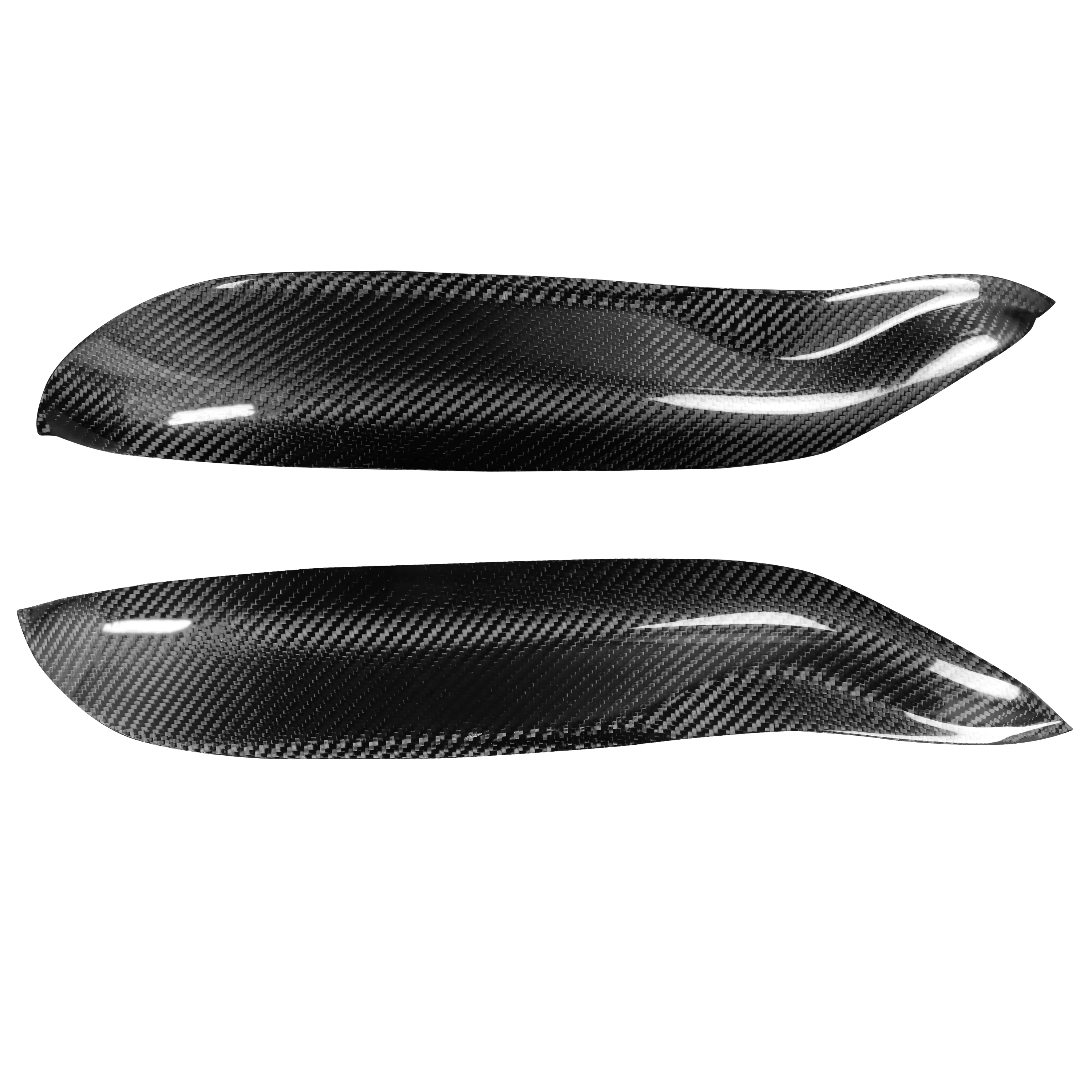 

1pair Real Carbon Fiber Car Headlights Eyebrow Eyelids Trim Cover For Mercedes-Benz w451 smart 2009 2010 2011 2012 2013 2014